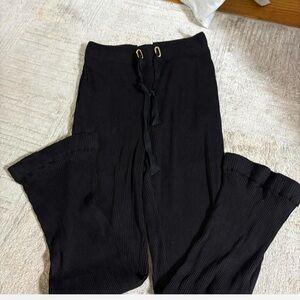 Chic Black Wide Leg Women's Pants